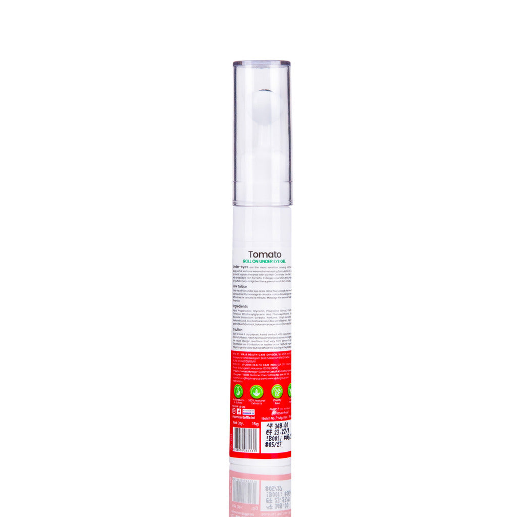 Prakritik Tomato Roll On Under Eye Gel for Men & Women | 15g - Prakritik Naturals