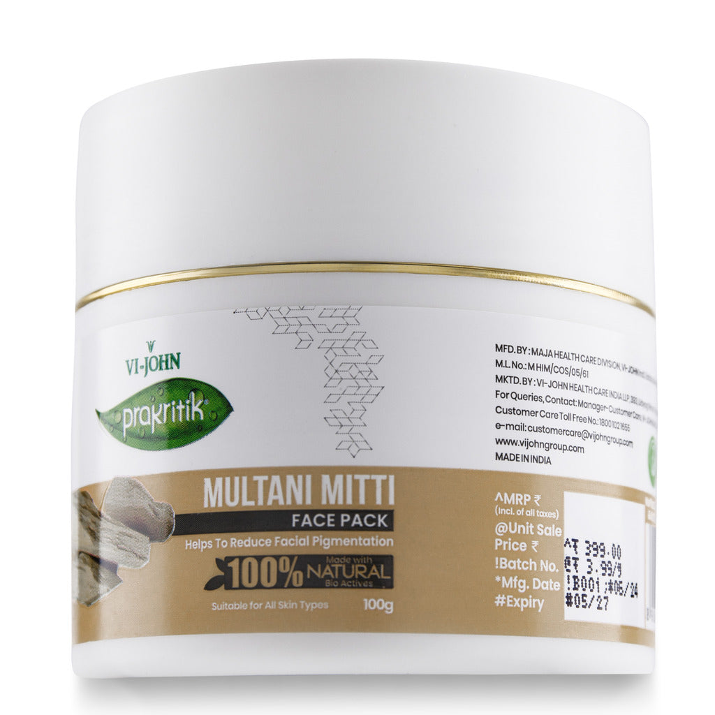 Prakritik Multani Mitti Facepack for Men & Women | 100gm - Prakritik Naturals