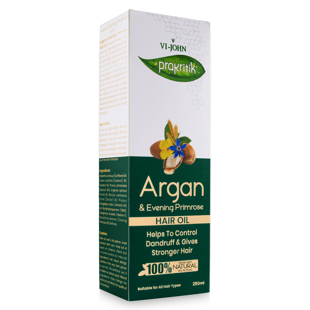 Prakritik Argan & Evening Primrose Hair Oil for Men & Women | 250ml - Prakritik Naturals
