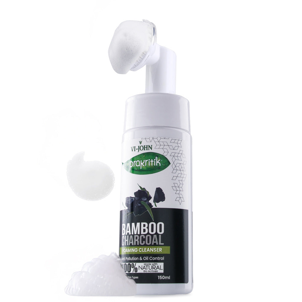 Prakritik Bamboo Charcoal Foaming Cleanser for Men & Women | 150ml - Prakritik Naturals