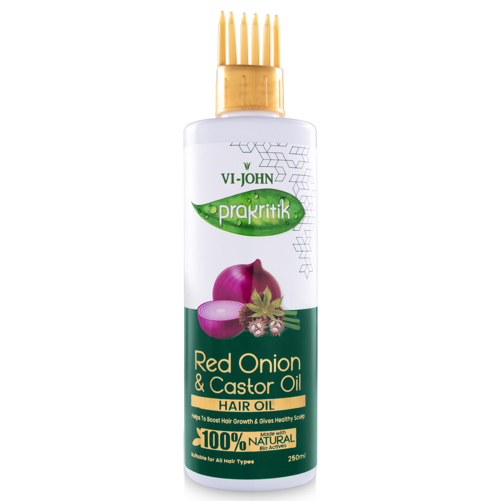 Prakritik Red Onion & Castor Oil Hair Oil  for Men & Women | 250ml - Prakritik Naturals