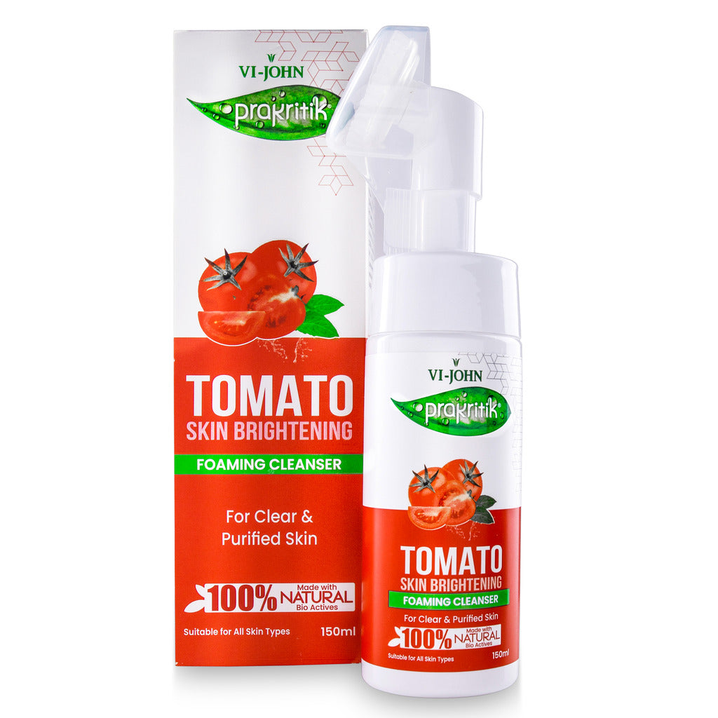 Prakritik Tomato Skin Brightening Foaming Cleanser for Men & Women | 150ml - Prakritik Naturals
