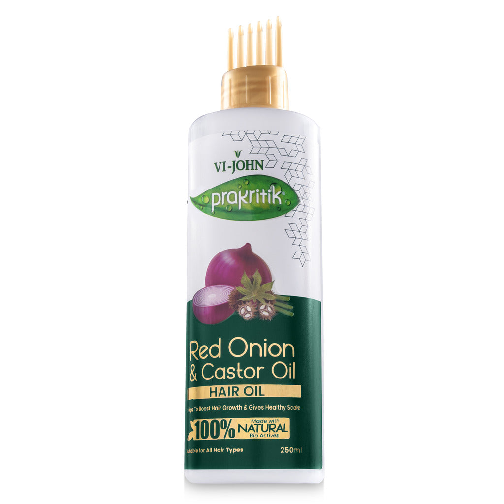 Prakritik Red Onion & Castor Oil Hair Oil  for Men & Women | 250ml - Prakritik Naturals
