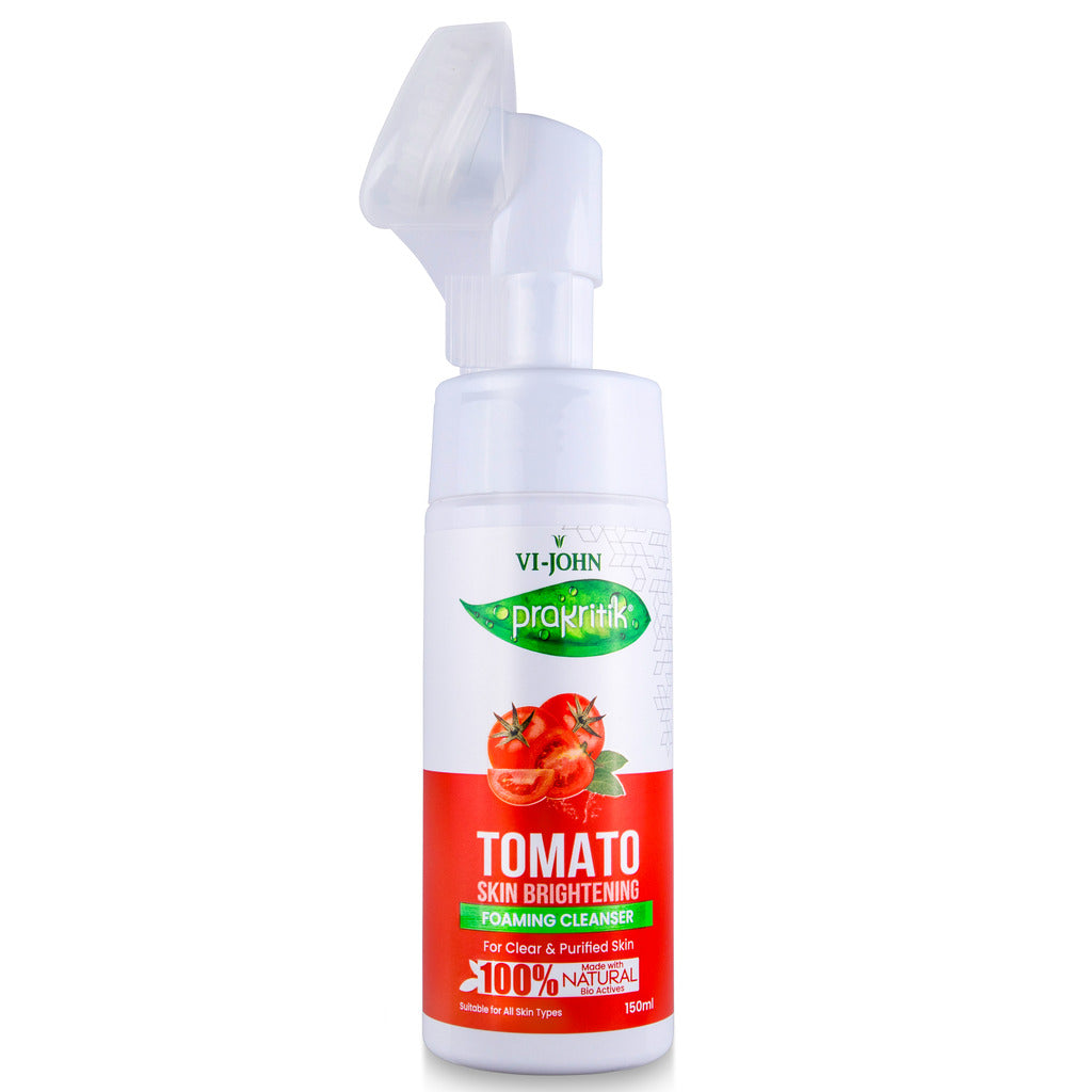 Prakritik Tomato Skin Brightening Foaming Cleanser for Men & Women | 150ml - Prakritik Naturals